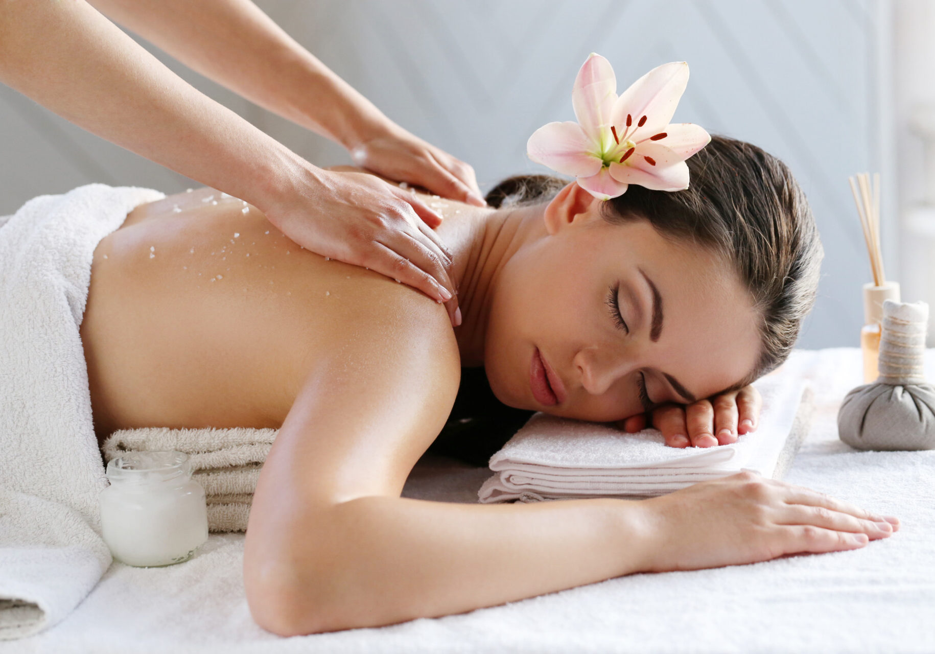 Beauty. Girl in the spa salon